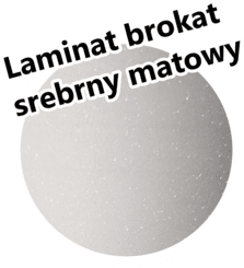 Zdjęcie Laminat brokatowy srebrny w cieniu matowy